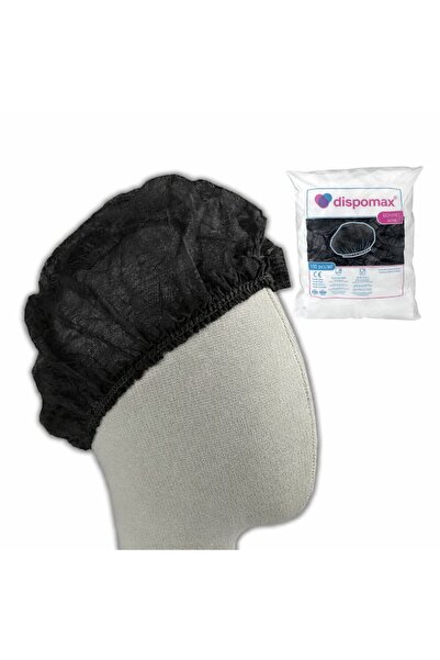 Galoşsan Tek Kullanımlık Bone Siyah -Büyük Bone -Tela Bone 45X52 Cm 100 adet