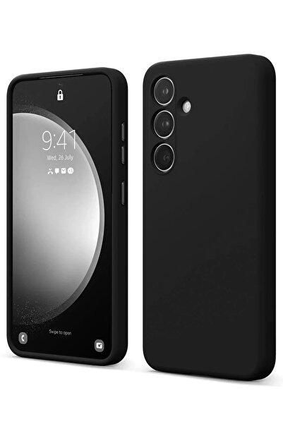 ECOPORT حافظة نيو فيس لهاتف سامسونج جالاكسي S24 Fe من السيليكون الأول - أسود