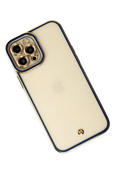 FREEDOM STOREE حافظة نيو فيس لهاتف ايفون 12 برو من السيليكون بعدسة ليفا - أزرق