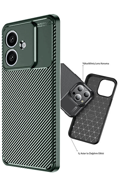 FREEDOM STOREE حافظة نيو فيس لهاتف اوبو A3، غطاء كربوني بتركيز تلقائي - أخضر ...