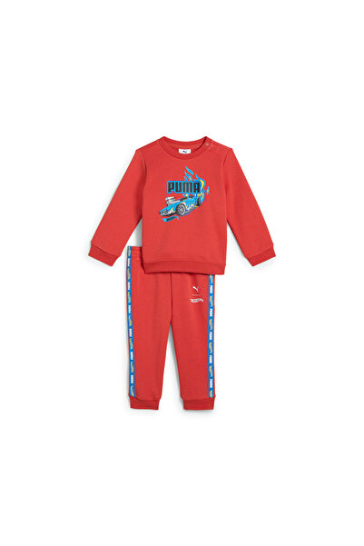 Puma Baby Boys x HOT WHEELS Minicats Crew Top and Pants Set - Red