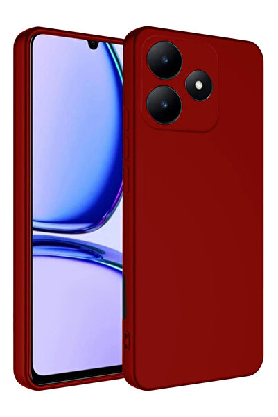 FREEDOM STOREE حافظة نيو فيس ريلمي C61 سيليكون أولى - أحمر