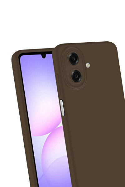 POYRAZ MARKET غطاء سيليكون جديد لهاتف سامسونج جالاكسي A07 4G - بني