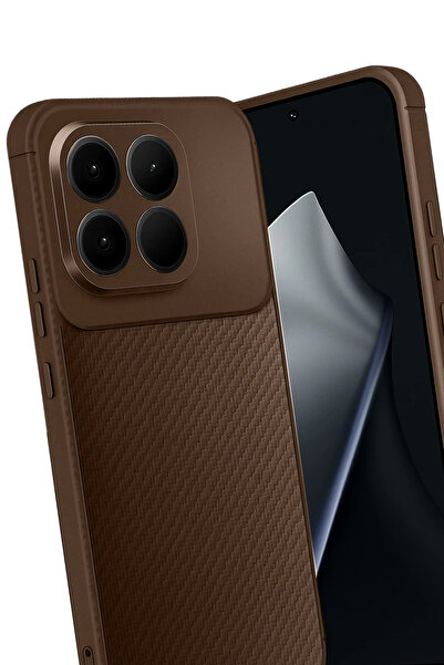 FREEDOM STOREE غطاء كربون جديد لهاتف شاومي مي 15 تي مع تركيز تلقائي - بني