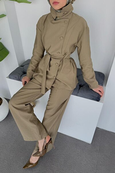 Hazamoda Zahra Trouser Suit Khaki