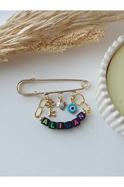 La fee aksesuar İsimli Bebek Yaka İğnesi Broş Nazar Boncuklu Hediyelik