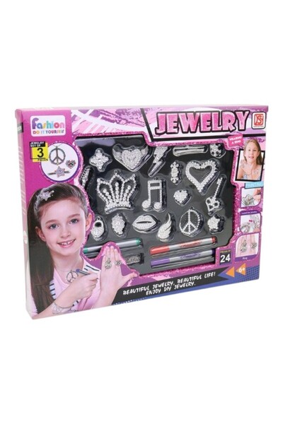 OEM Creative Jewelry Coloring Set for Kids, with 3 Markers Included