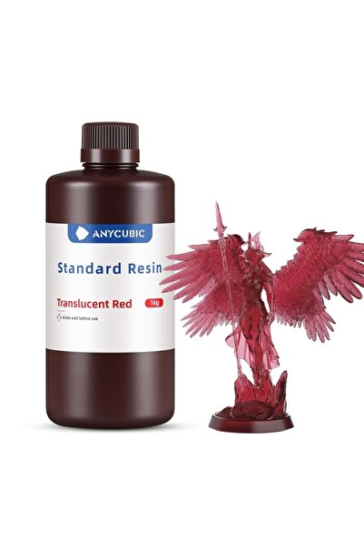 Anycubic Standart Yarı Saydam Kırmızı Reçine 1Kg SLA - Teknoartshop