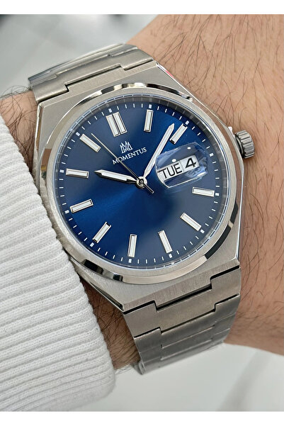 Momentus Lacivert Kadran Titanyum kordon 5ATM Su Geçirmezlik Erkek Kol Saati ...