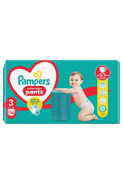 Pampers Pants Diapers Size 3 for 6-11 kg, 56 pieces,
