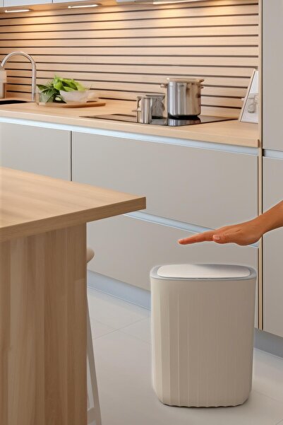 Store Hgy Home Akıllı Sensörlü 12 Litre Çöp Kovası - Kırık Beyaz