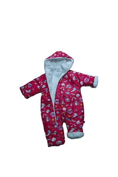 Ervo Reklam kışlık kalın içi yünlü bebek astronot tulum