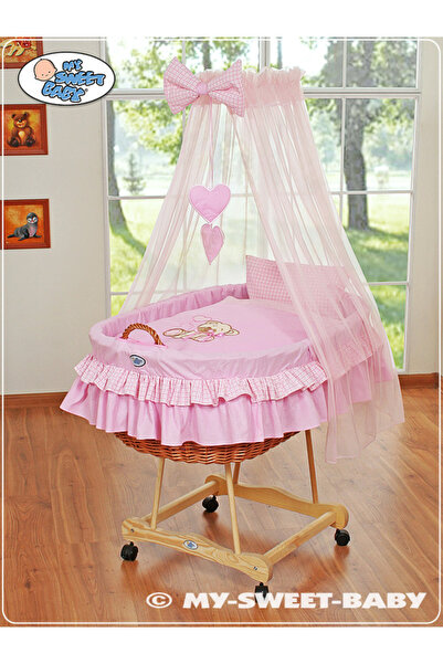 Other Moses basket with canopy - Teddy bear with pink bow