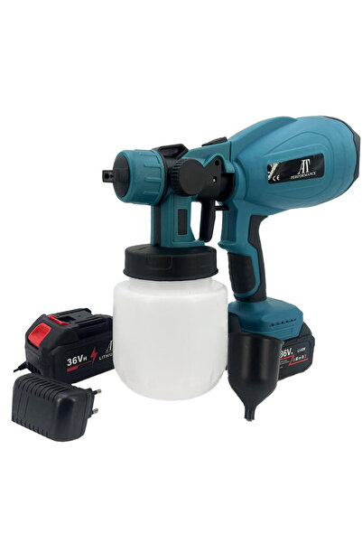 AT Performance Pistol electric de vopsit ® cu 2 baterii de 36V, 3 moduri de p...