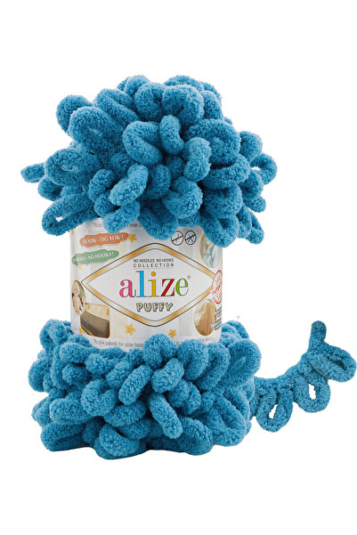 Alize Puffy 294 Petrol 1 Adet El Örgü Ipliği Elle Örülen Kalpli Yastık Bebek ...