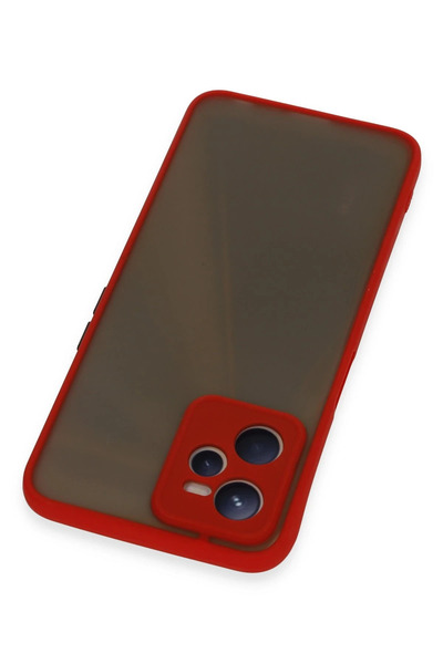 POYRAZ MARKET غطاء حماية سيليكون مونتريال لهاتف Realme C35 من Newface - أحمر