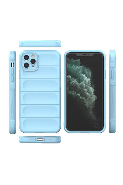 POYRAZ MARKET حافظة نيو فيس لهاتف ايفون 11 برو ماكس من السيليكون المثالي - أز...