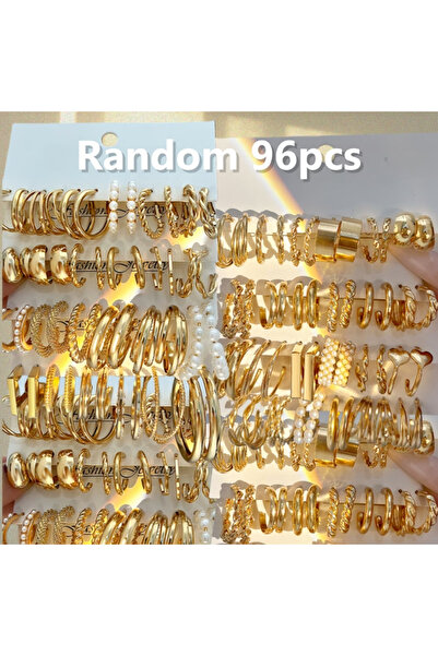 Ervalina Çoklu Basic Karışık Burgu Küpeler (Karışık Gönderim)