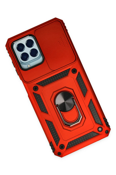 FREEDOM STOREE حافظة نيو فيس لهاتف سامسونج جالاكسي M33 مع حلقة عدسة من السيلي...