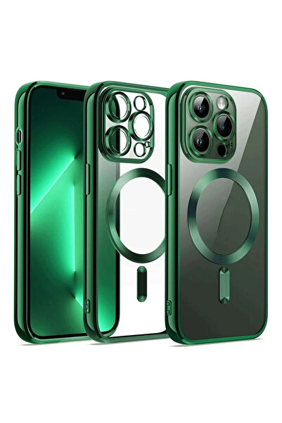 FREEDOM STOREE حافظة Newface لهاتف آيفون 12 برو كروس مغناطيس سيف - أخضر داكن