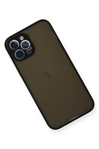 POYRAZ MARKET جراب Newface لهاتف آيفون 12 برو غطاء سيليكون مونتريال - أسود