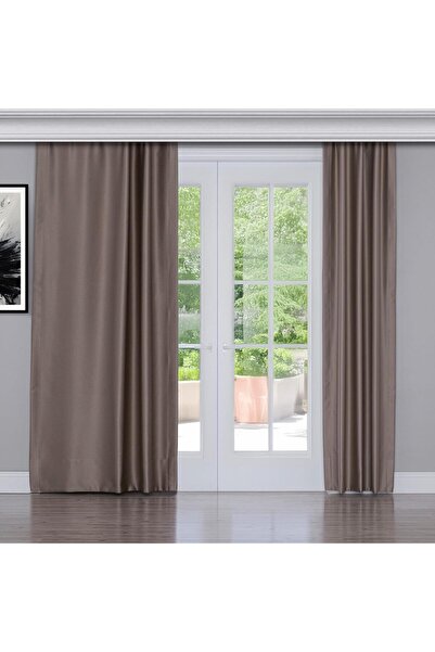 BRF ElivoraSell Gauze Fabric Design Blackout Koyu Nohut Rengi Karartma Özelli...