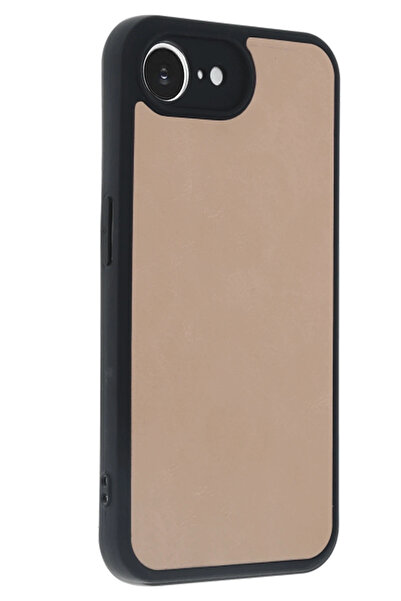 CT STONES غطاء حماية من الجلد لهاتف آيفون 16E من نيو فيس - لون بودرة