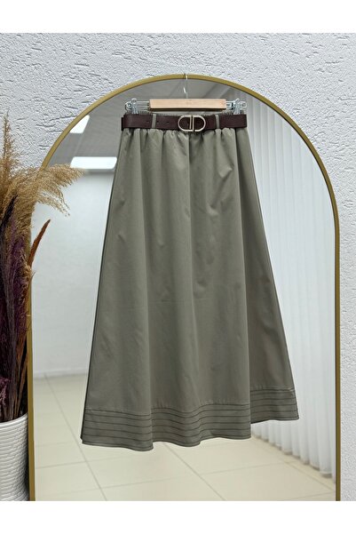 BENAHOLL Akasya Elastic Waist Six-Pass Skirt-Aa7498 Mint