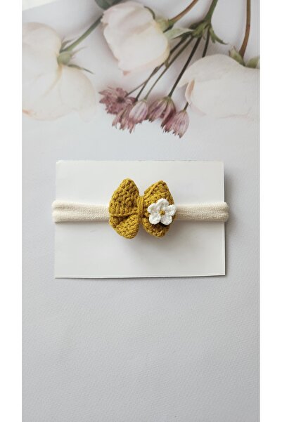 Baby El örgüsü fiyonk bebek bandana 0-1 yaş Antialerjik