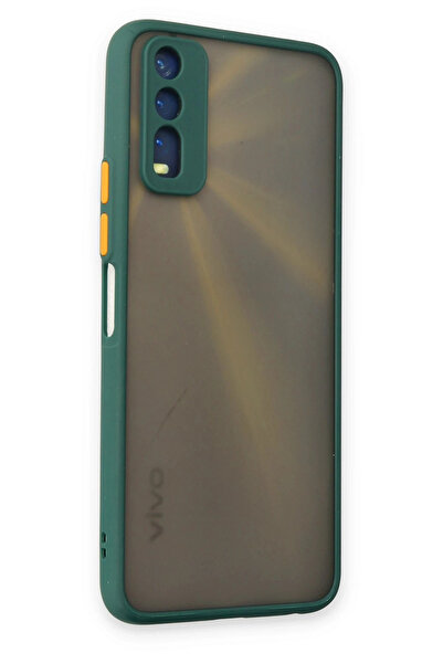 COCOBELLA غطاء حماية سيليكون مونتريال لهاتف فيفو Y11S من نيو فيس - أخضر