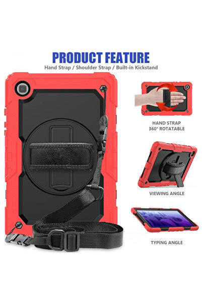 POYRAZ MARKET غطاء تابلت نيو فيس سامسونج جالاكسي T500 Tab A7 10.4 - أحمر