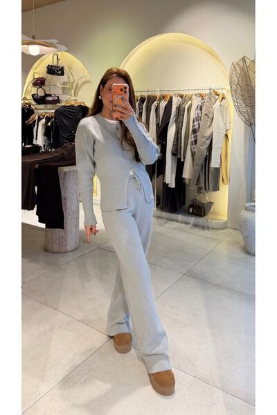 Fistan Byn Melisa Çıtçıtlı Çelik Takım Gri