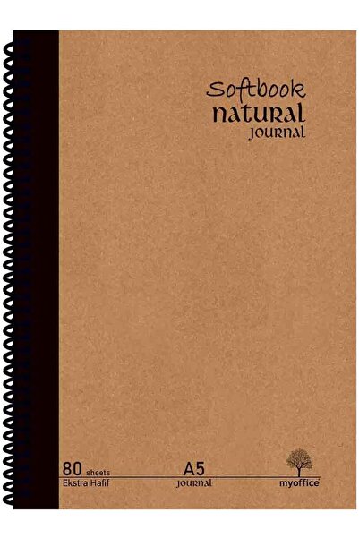 BRF Elizberrasell Natural Journal A5 Spiral Notebook – Hard Cover, 160 Pages,...