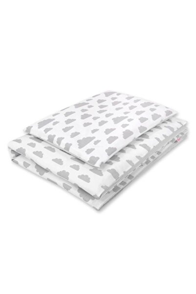 Other Double-sided 2-piece cotton children's bedding set - gray/gray clouds