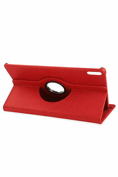 CT STONES حافظة جلدية لجهاز تابلت هواوي ميت باد 11 10.9 360 - لون أحمر