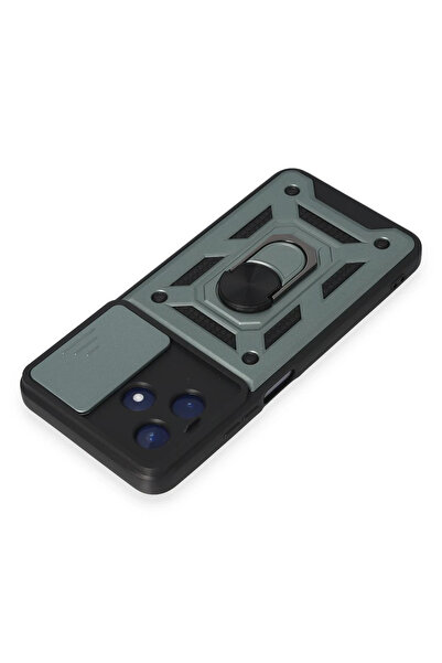 CT STONES جراب Newface Realme C53 مع حلقة عدسة من السيليكون - أخضر