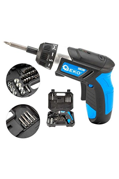 GEKO RECHARGEABLE ELECTRIC SCREWDRIVER 3.6 1300 mAh -