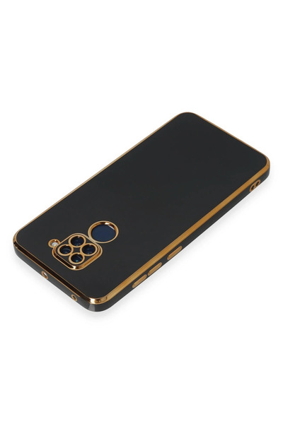 Ş&A BOUTIQE نيوفيس - حافظة هاتف Xiaomi Redmi Note 9 من السيليكون - أسود