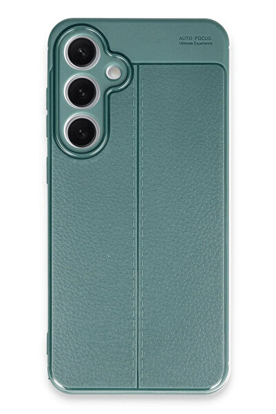 TUBA TOPTAŞ غطاء Newface Samsung Galaxy S24 Fe للتركيز التلقائي - أخضر داكن