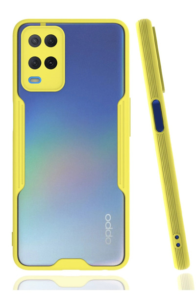 BALCI جراب Newface لهاتف اوبو A54 4G سيليكون بلاتينيوم - أصفر