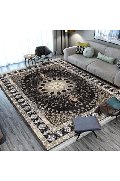 smart home سجادة مجلس مخملية كبيرة 350 × 250 سم | سجادة أرضية مبطنة مانعة للا...