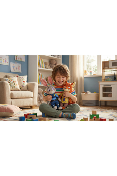 Zootropolis SET OF 2 PLUSH TOYS 40cm Nick Wilde and Judy Hopps Zootopia