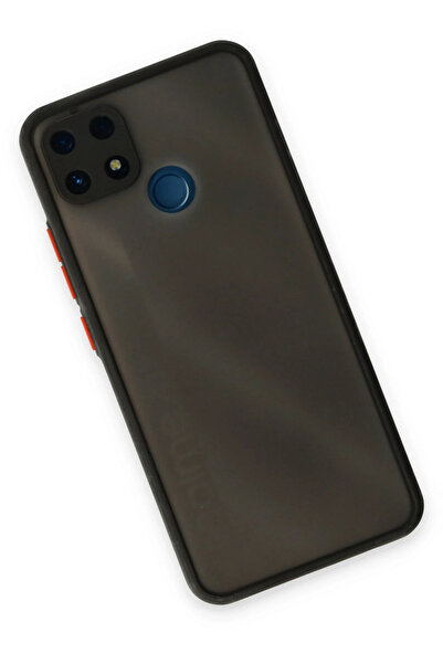 COCOBELLA غطاء حماية سيليكون مونتريال لهاتف Realme C25 من Newface - أسود