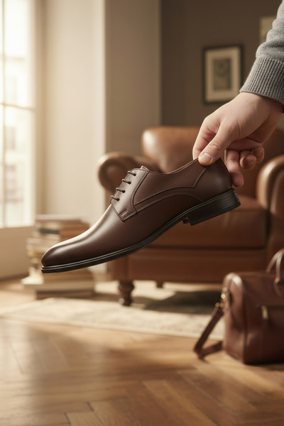enoch Enoch Genuine Leather Classic Lace-Up Men's Leather-Look Comfort Shoes ...