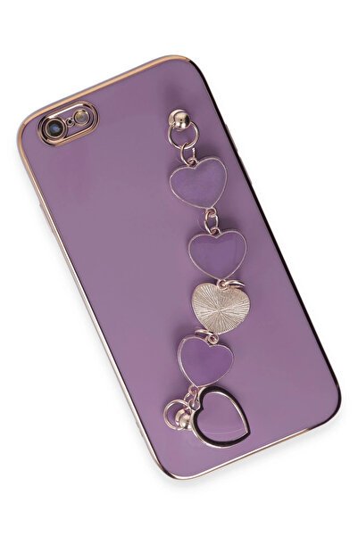 POYRAZ MARKET حافظة نيو فيس لهاتف ايفون 6 من السيليكون - بنفسجي