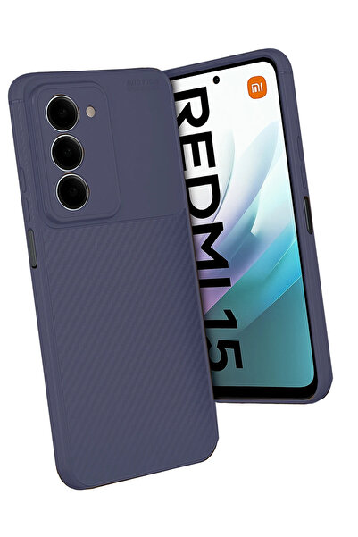 TBL DEKOR غطاء كربون جديد لهاتف شاومي ريدمي 15 بتقنية 4G مع تركيز تلقائي - أز...