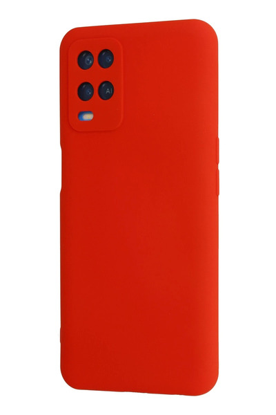 ZEMİRA HOME حافظة نيو فيس لهاتف اوبو A54 4G نانو من الداخل سيليكون مخملي - أحمر