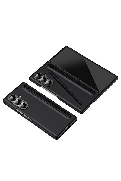 Ş&A BOUTIQE غطاء جوكو سامسونج جالاكسي زد فولد 6 هول فولد - أسود