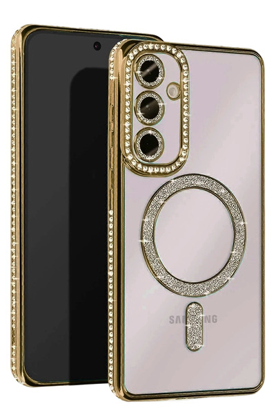 ASLPRL A55 5G Joke Simli Magneticsafe Kılıf - Gold