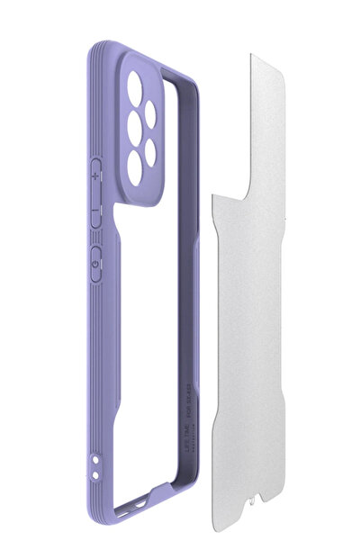 No 35 حافظة نيو فيس لهاتف سامسونج جالاكسي A53 5G سيليكون بلاتينيوم - أسود